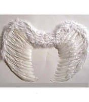 Крила Ангела з пір'я білі 44х32 см