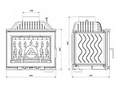 Камінна топка KAW-MET W17 (12.3 kW) EKO із шибером, фото 3