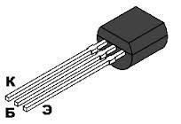КТ326БМ транзистор PNP (50мА 20В) (h21э: 45-160) 0,2W (ТО92)