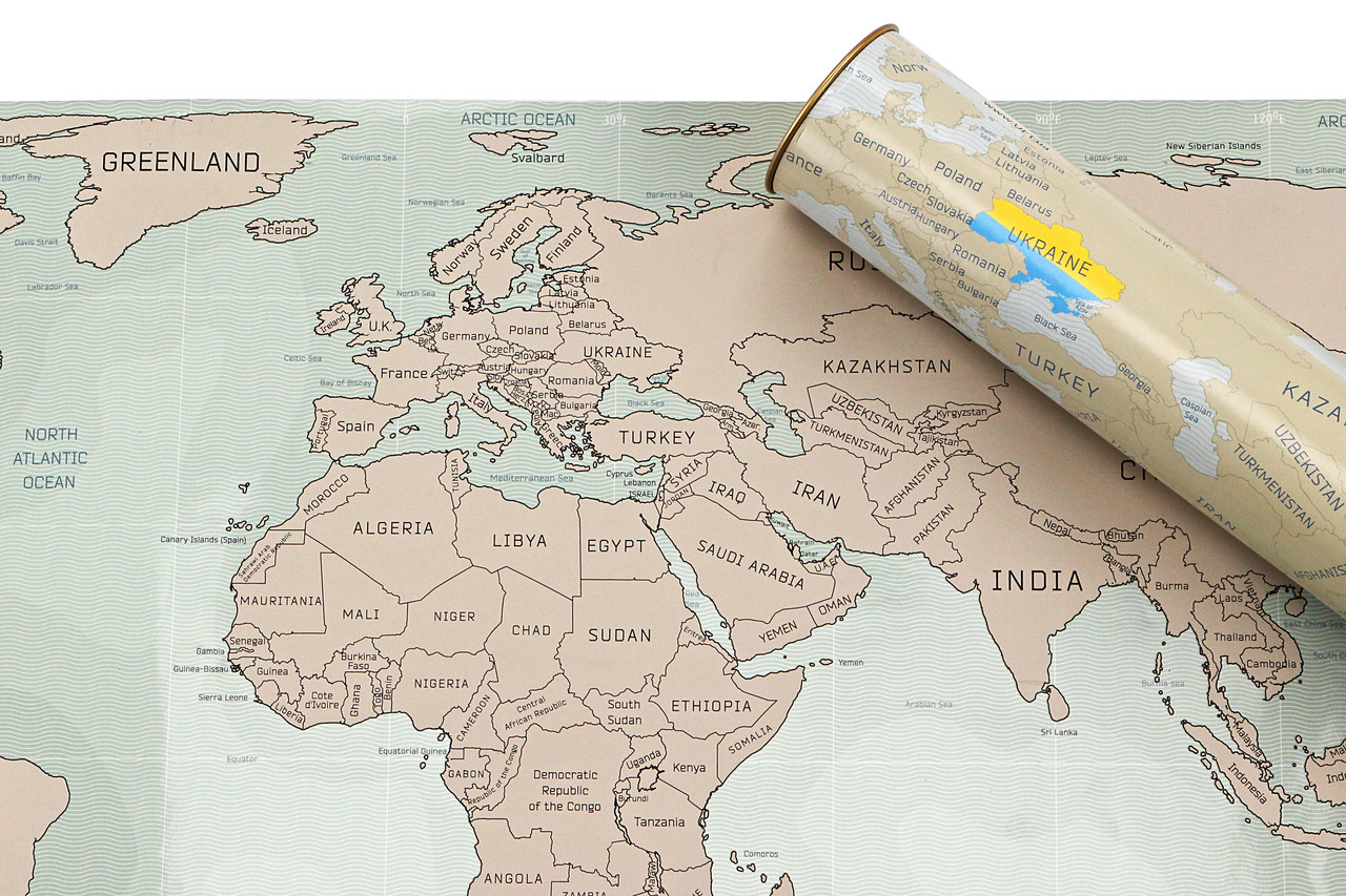 Скретч Карта Мира UFT Scratch World Map карта путешествий - фото 2 - id-p579103204