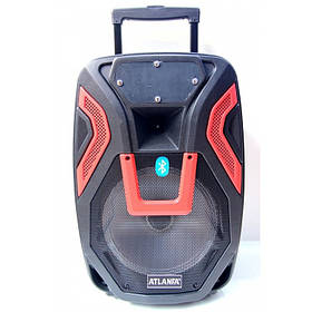 Колонка у вигляді валізи з светомуз., мікр., USB, SD, FM, Blue. з виходом наAUX і на аккум. 12V 60см*24см*35