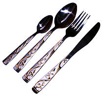 Набір столовий "Лепестки" (4 шт./набір) Золото