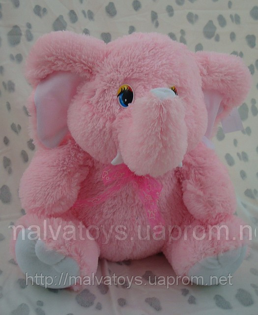 Мягкая плюшевая игрушка Розовый Слоник,40см - фото 1 - id-p40211589