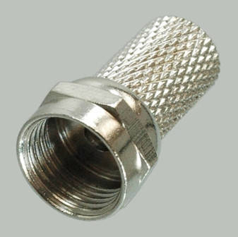 F-Роз'єм з'єднувач ZINC RG6U, 20 мм, фото 1