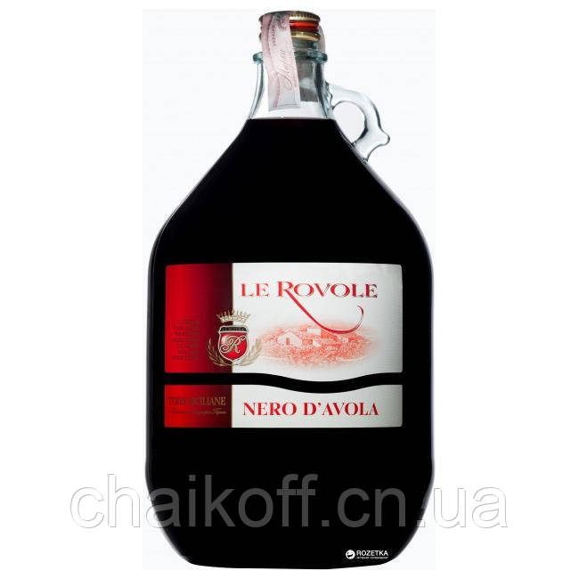 Вино червоне Le Rovole Nero D'Avola IGT 5 л (Італія), фото 1
