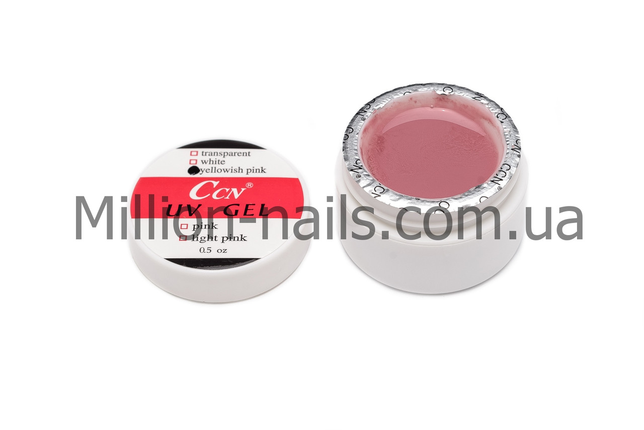 УФ-гель для нарощування нігтів CCN, камуфляж (yellowish pink) 15 ml (0.5 oz)