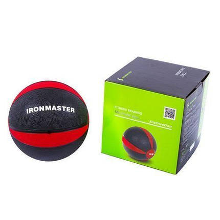 Медбол медичний для тренувань IronMaster 1kg для спортзалу м'яч, фото 3