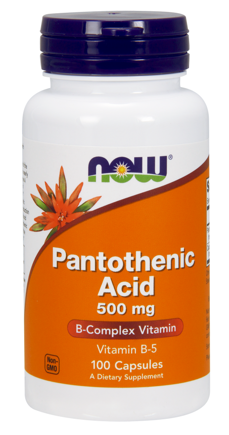 Пантотенова кислота Pantothenic Acid, Now Foods, 500 мг, 100 капсул