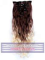 Накладные волосы на клипсах - трессы Rebecca (Термоволосы): цвет 4T613
