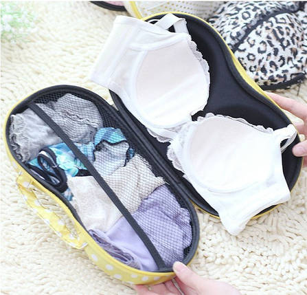 Органайзер - сумочка для бюстгальтерів (з сіточкою) золотистий, Чохол для білизни, фото 2