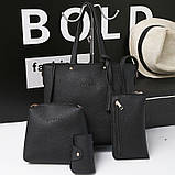 Жіночі сумки в наборі колір чорний, фото 2