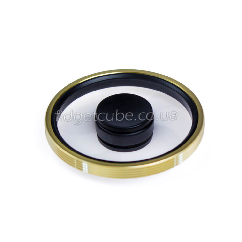 Spinner металл-пластик черно-золотой форма колесо перфорация качество ТОП 9403 - фото 5 - id-p579383147