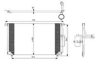 Радиатор кондиционера Opel Omega B 94- NRF