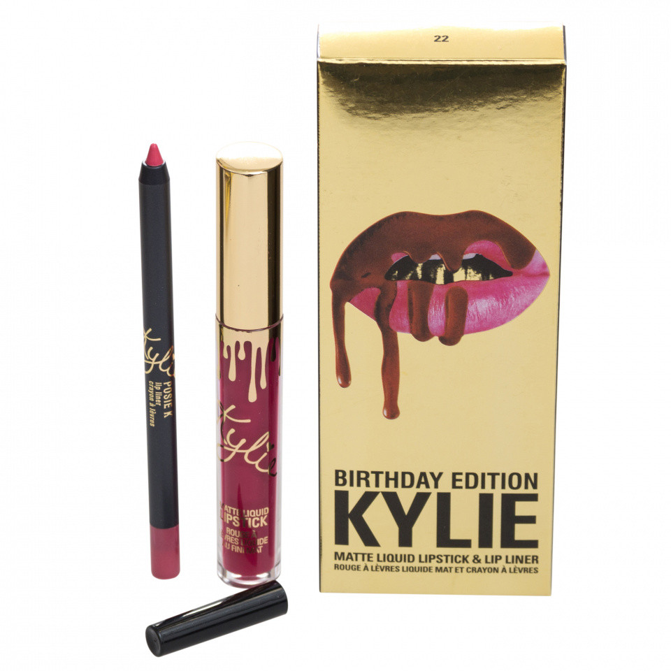 Блиск для губ + Олівець для губ Kylie Birthday Edition Matte Liquid Lipstick & Lip Liner