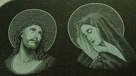 Гравірування "Матір Божа та Ісус Христос"