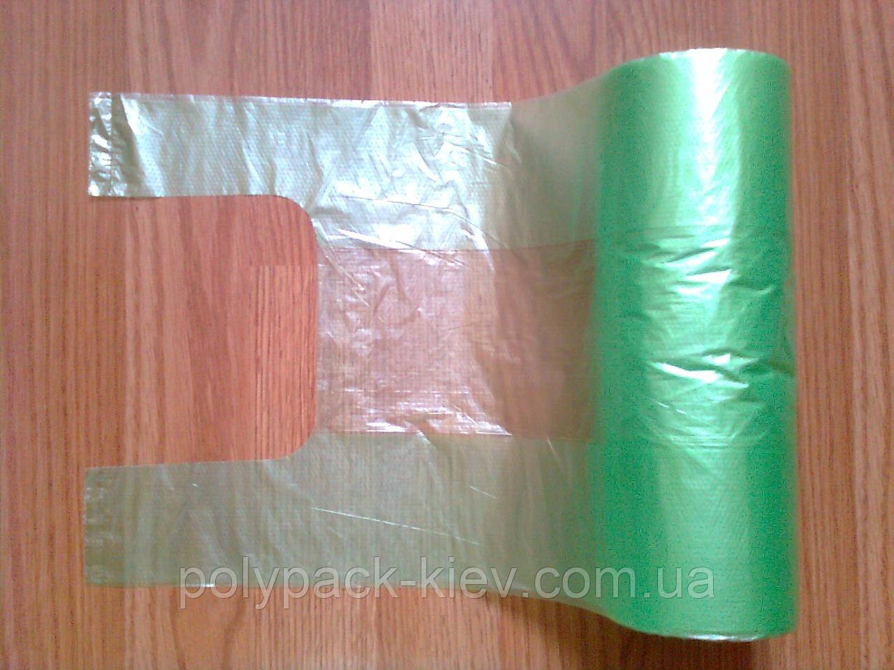 Пакеты майка 26*43 см 200 шт в рулоне фасовочные полиэтиленовые зеленые фасовочный пакет майка в рулонах - фото 2 - id-p579498317