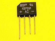 Діодний міст KBP206 600v 2A (600в, 2А)