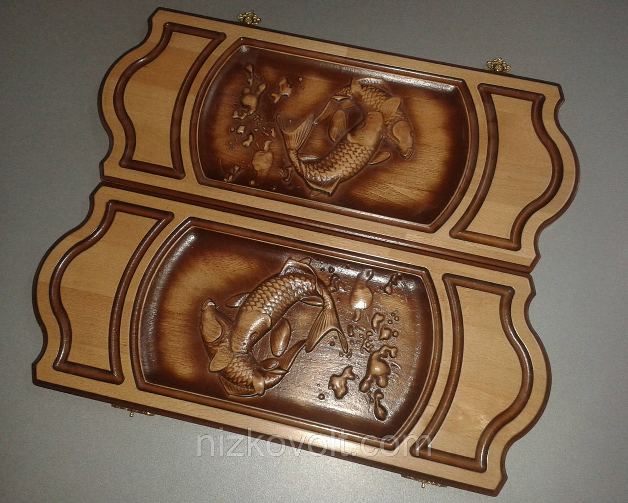 Сувенірні нарди "Риби" (425х175х36)