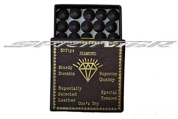 Наклейки для більярдноготя 12 мм, DIAMOND. Пресовані з крейдою.