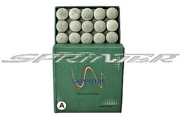 Наклейки для більярдноготя 13 мм, SAPPHIRE, шкіряні.