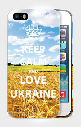 Чохол для iPhone 4/4s"KEEP CALM AND LOVE UKRAINE"., фото 1