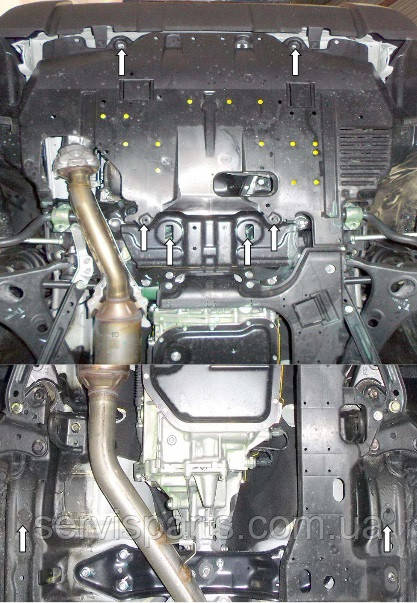 Защита двигателя Subaru Forester III SH 2008-2012 (Субару Форестер 3) - фото 3 - id-p14896800