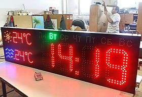 Світлодіодний ексклюзивний годинник з календарем та термометром