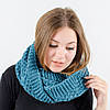 Снуд в'язаний "Ідрі", Смарагд, фото 4