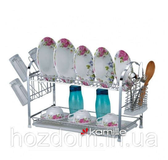 Сушарка для посуду двоярусна 67.5*25*36.5см, фото 1