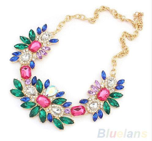 Намисто кольорове оригінальне з кристалами, фото 1