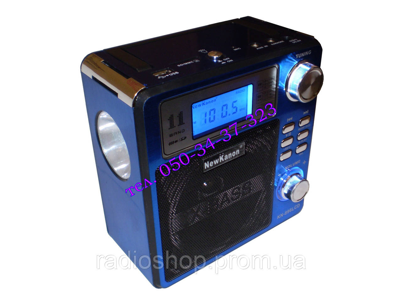 Радіоприймач New Kanon KN-896 LCD