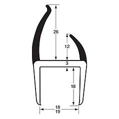 Ущільнювач для дверей, 18мм 5,0 м