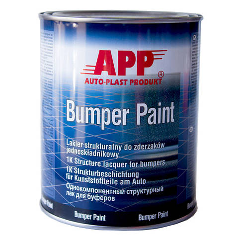 Структурна фарба для бамперів чорна APP BUMPER PAINT 1л, фото 1