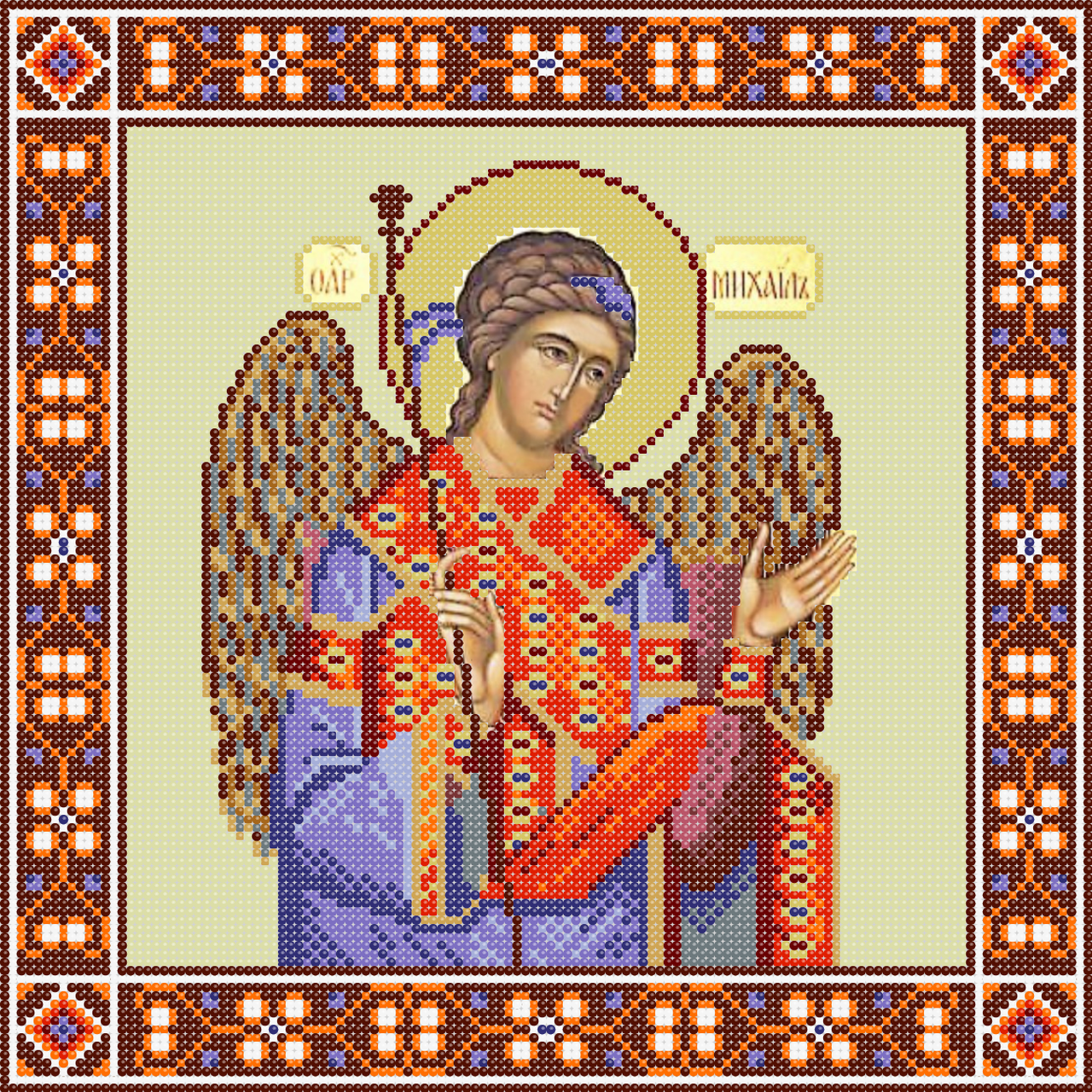 Схема для бісеру ікона Архангел Михайло