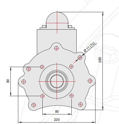 Коробка отбора мощности Мерседес Атего G60 в сторону - фото 4 - id-p578411721