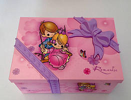 Музична скринька Romantic з фоторамкою й балериною рожевого кольору 