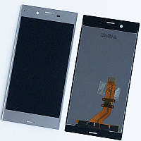 Дисплей (екран) для Sony F8331 Xperia XZ, F8332 + тачскрін, сріблястий