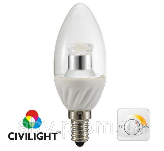 Світлодіодна лампа DC37 WP25T4 ceramic clear dimmable