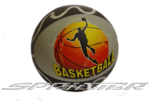Баскетбольний м'яч SPRINTER No7. 2025.Чорно-сірий.