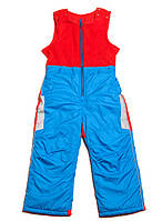 Детские лыжные штаны с синтепоном (92-110 разные цвета) 98, голубой-красный