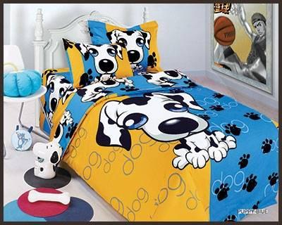 Комплект постільної білизни ARYA друкований дитячий Puppy Blue - блакитний