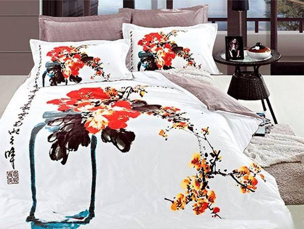 Комплект постільної білизни ARYA Сатин Katsumi полуторний, фото 1