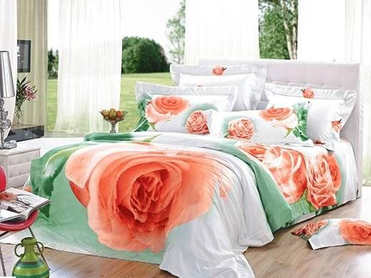 Комплект постільної білизни ARYA Сатин Peace полуторний, фото 1