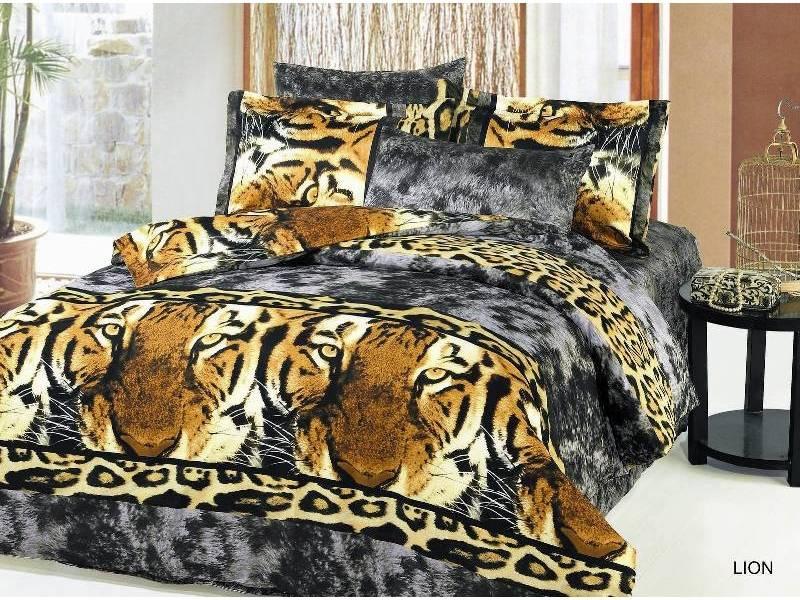 Комплект постельного белья ARYA Сатин Lion двуспальный - евро - фото 1 - id-p209774094