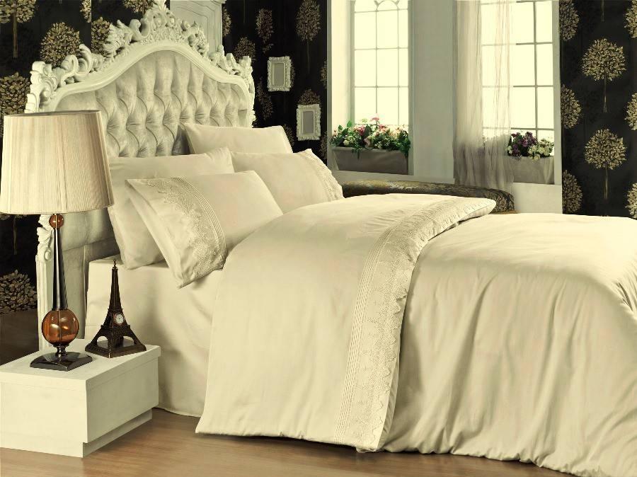 Комплект постільної білизни Amour Paris Solo двоспальний євро, бежевий