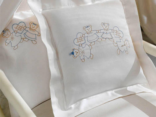 Комплект постільної білизни + піку Tivolyo Baby Home Family Синій дитяче, фото 1