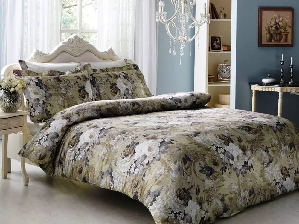 Комплект постельного белья Tivolyo Home Queen Bej семейный (2 пододеяльника)