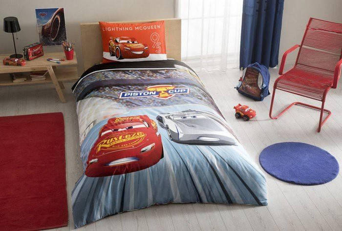 Постільна білизна TAC DISNEY Cars 3 полуторна, фото 1