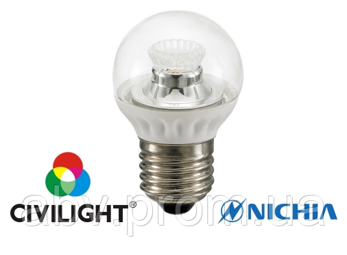 Світлодіодна лампа G45 WP25V4 ceramic clear, фото 1