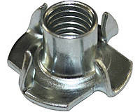 Гайка упорна меблева М4х6 цб D15 DIN1624 (1000 шт/уп)